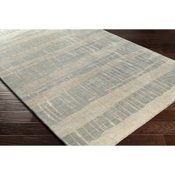 Hauteloom Kalaheo Wool Living Room, Bedroom Area Rug - Contemporary - Sage - 5' x 8'