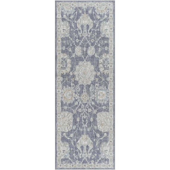 Hauteloom Kanimbla Hallway, Kitchen Runner Rug - Traditional - Fume, Gray, Medium Gray - 2'7" x 10'