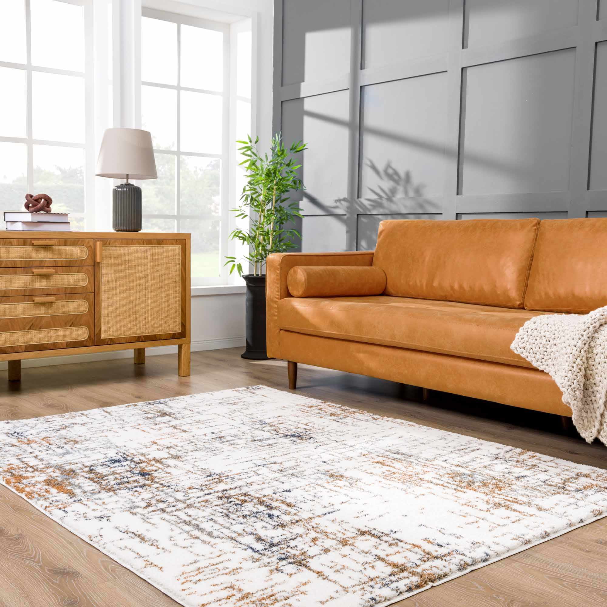 Hauteloom Kanon Abstract Area Rug – High Pile Carpet for