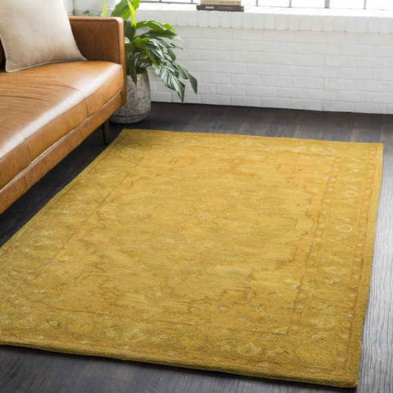 Hauteloom Kapowsin Wool Living Room, Bedroom Area Rug - Updated Traditional - Brown, Red - 4' x 6'