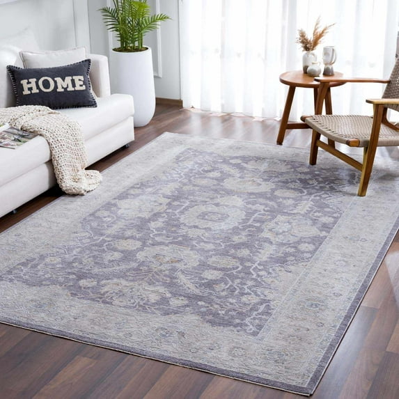 Hauteloom Karuah Living Room, Bedroom Area Rug - Traditional - Gray, Charcoal, Light Gray - 10' x 13'11"