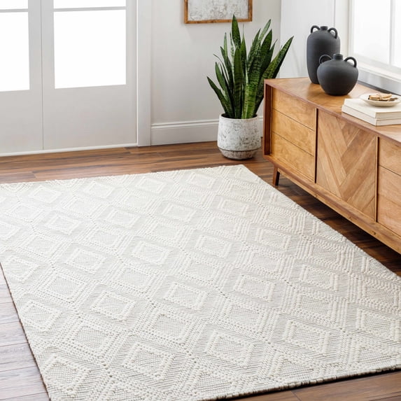 Hauteloom Kasib Wool Living Room, Bedroom Area Rug - Cottage - 6' x 9'