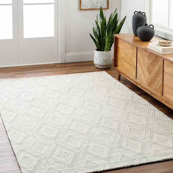 Hauteloom Kasib Wool Living Room, Bedroom Area Rug - Cottage - 9' x 12'
