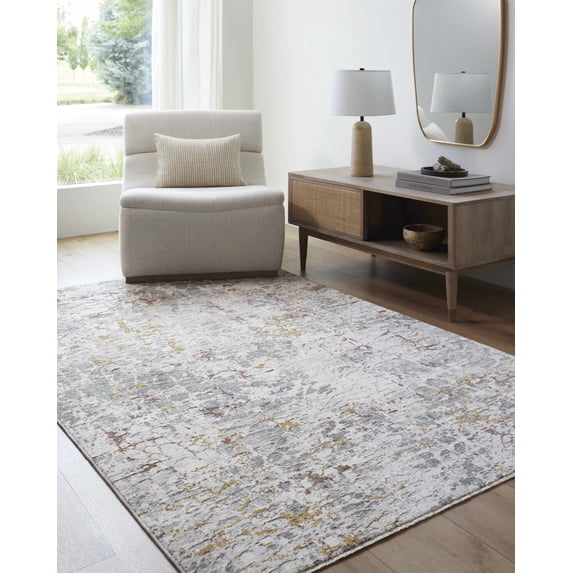 Hauteloom Kasim Living Room, Bedroom Area Rug - Modern - 5'3"-Round