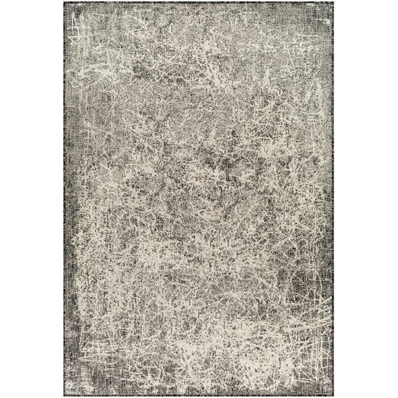 Hauteloom Katz Living Room, Bedroom Patio Outdoor Area Rug - Black, Beige, Gray - 5'3" x 7'