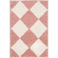 thumbnail image 1 of Hauteloom Kawena Living Room, Bedroom Machine Washable Area Rug - Contemporary - High Pile - Dark Pink, Ivory - 7'10" x 10', 1 of 1