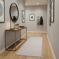 thumbnail image 1 of Hauteloom Kazuma Hallway, Kitchen Machine Washable Runner Rug - Square Piles, Checkered - White, Cream - 2'7" x 10', 1 of 13