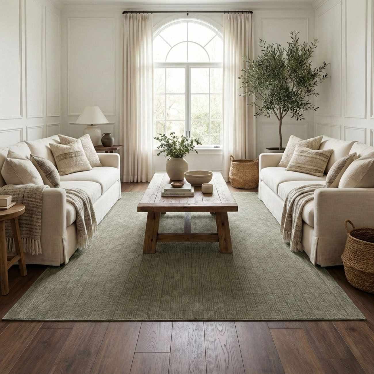 Hauteloom Kazuma Living Room, Bedroom Machine Washable Area Rug - Square Piles, Checkered - Gray Green, Moss Green - 9'2" x 12'