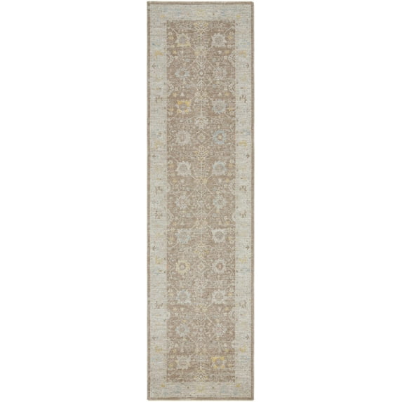 Hauteloom Keao Hallway, Kitchen Runner Rug - Brown, Gray - 2'7" x 10'