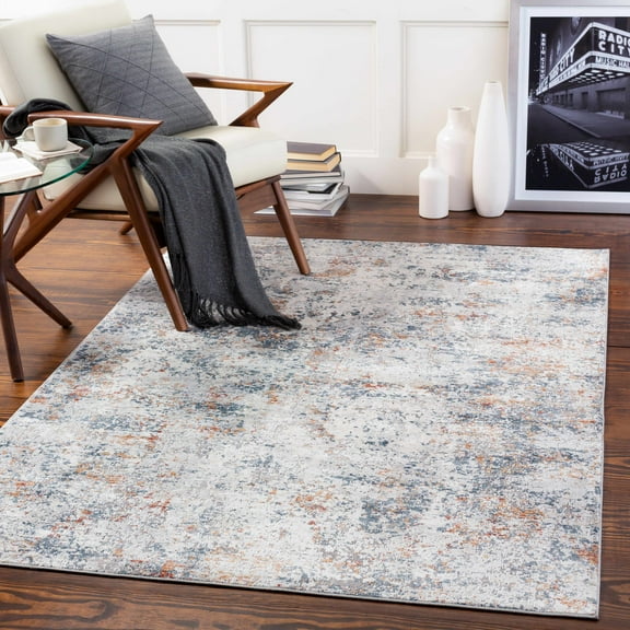 Hauteloom Kearny Living Room, Bedroom Area Rug - Contemporary - LightSlate, Charcoal, Beige - 18" x 18" Sample