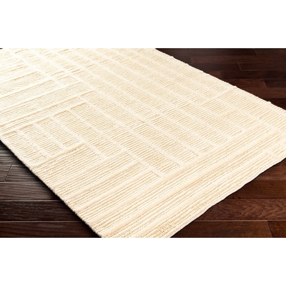 Hauteloom Kelburn Wool Living Room, Bedroom Area Rug - Contemporary - Gray, Light Slate - 2' x 3'