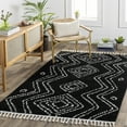 thumbnail image 1 of Hauteloom Kemer Living Room, Bedroom Area Rug - High Pile - Gray, Black - 6'7" x 9', 1 of 6