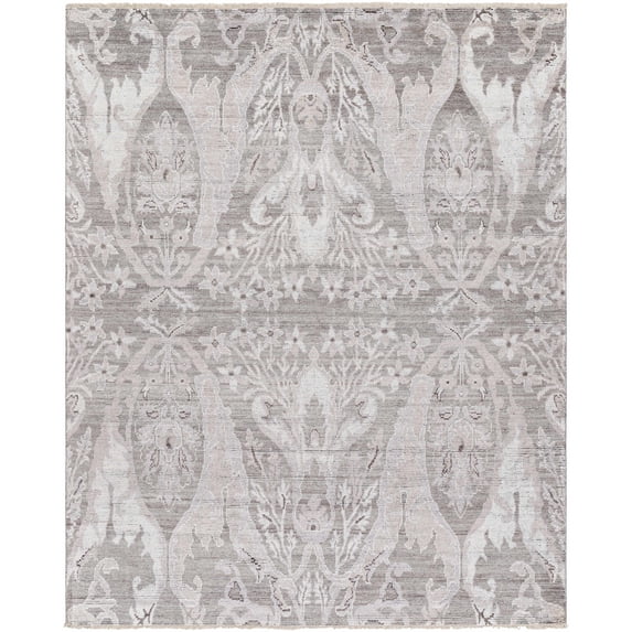 Hauteloom Khair Living Room, Bedroom Area Rug - Traditional - Natural Gray - 8' x 10'