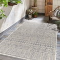 thumbnail image 1 of Hauteloom Khanjarah Living Room, Bedroom Patio Outdoor Area Rug - Bohemian, Transitional - Navy, Blue, Pale Blue - 7'10" Square, 1 of 18