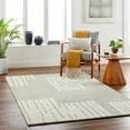 thumbnail image 1 of Hauteloom Kira Wool Living Room, Bedroom Area Rug - Contemporary - Bone, Multi Brown, Cloud Gray - 18" x 18" Sample, 1 of 6