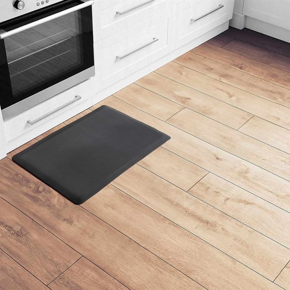 Hauteloom Kitchen Mat - Cushioned Anti Fatigue Rug - Waterproof, Non Slip - Standing and Comfort Desk/Floor Mats for House Sink Office - Black - 20" x 32"