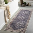 thumbnail image 1 of Hauteloom Kittrell Hallway, Kitchen Machine Washable Runner Rug - Updated Traditional - Beige, Purple, Red - 2'7" x 10', 1 of 14