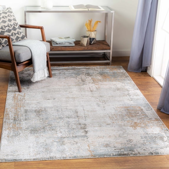 Hauteloom Kress Living Room, Bedroom Area Rug - Modern Abstract Carpet - Gray, Brown, Beige - 2' x 3'