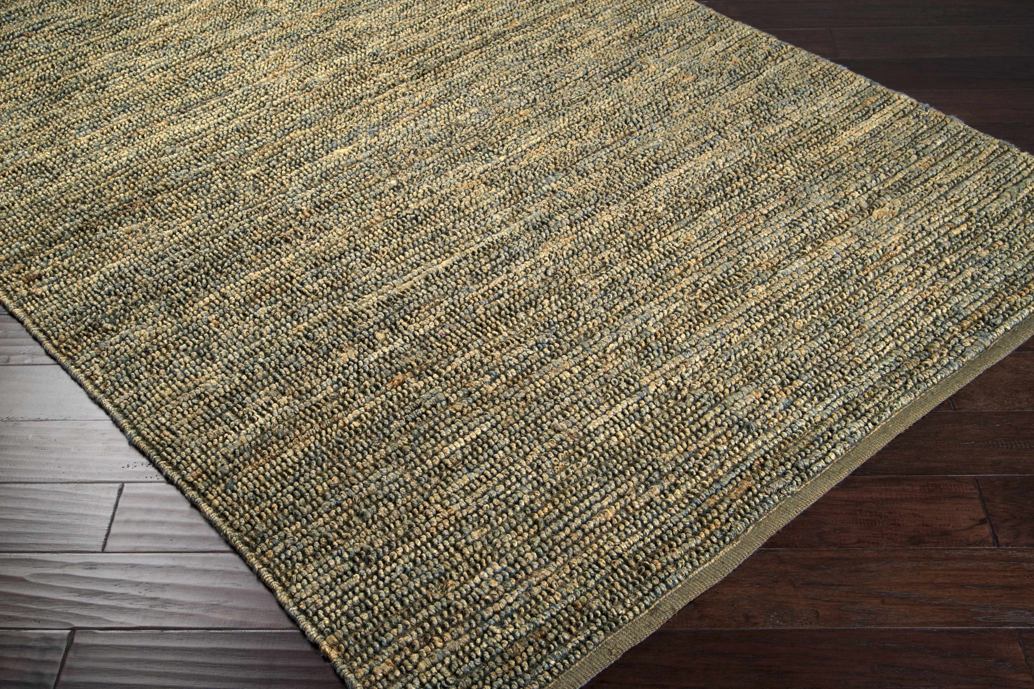 Hauteloom Kurtz Jute Living Room, Bedroom Area Rug - Traditional, Transitional - Sage - 9' x 13'