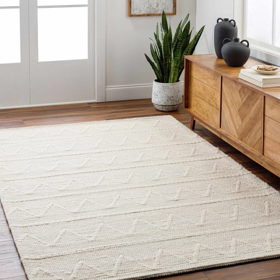 Hauteloom Kyung Wool Living Room, Bedroom Area Rug - Cottage - 8' x 10'