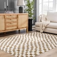 thumbnail image 1 of Hauteloom Lajos Living Room, Bedroom Area Rug - Contemporary - High Pile - Brown, White - 7'10" x 10', 1 of 15