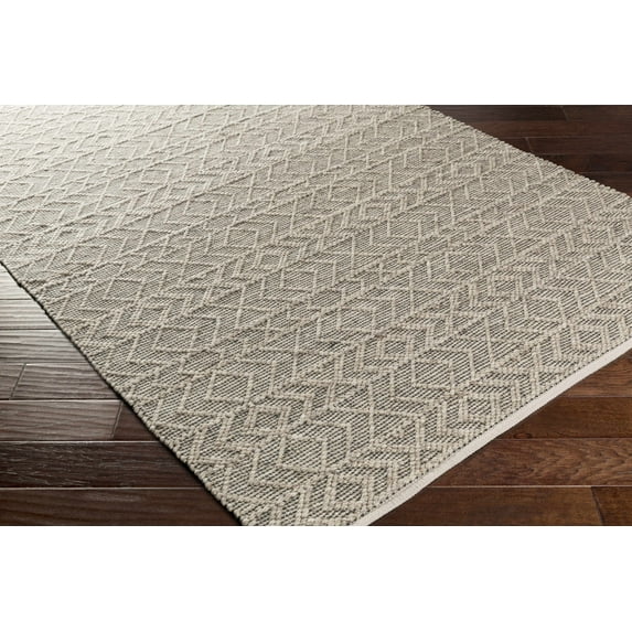Hauteloom Lamesa Living Room, Bedroom Area Rug - Bohemian, Transitional - Black, Light Gray, Gray - 10' x 14'