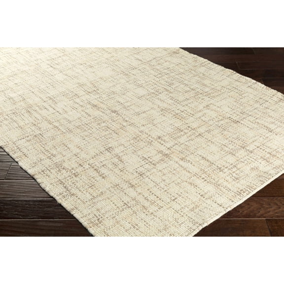 Hauteloom Langeloth Wool Living Room, Bedroom Area Rug - Natural Fibers - Cream, Taupe - 2' x 3'