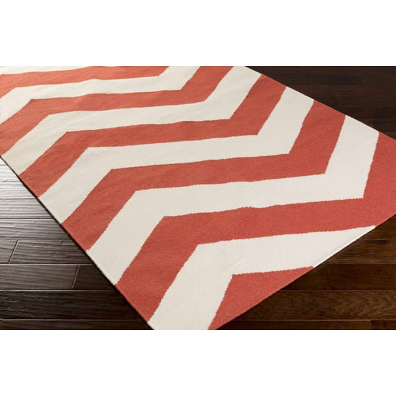 Hauteloom Lapeer Wool Hallway, Kitchen Runner Rug - Transitional - Beige, Dark Pink - 2'6" x 8'