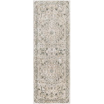 Style Selections 2 x 6 Graphite Grey Indoor Border Machine Washable Runner  Rug in the Rugs department at