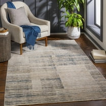 Hauteloom Leechburg Living Room, Bedroom Area Rug - Beige, Blue - 12' x 15'