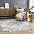 thumbnail image 1 of Hauteloom Leena Persian Oriental Living Room Bedroom Area Rug - Traditional Medallion - Boho Vintage - Grey, Beige, Cream, Blue - 7'9" x 9'6", 1 of 15