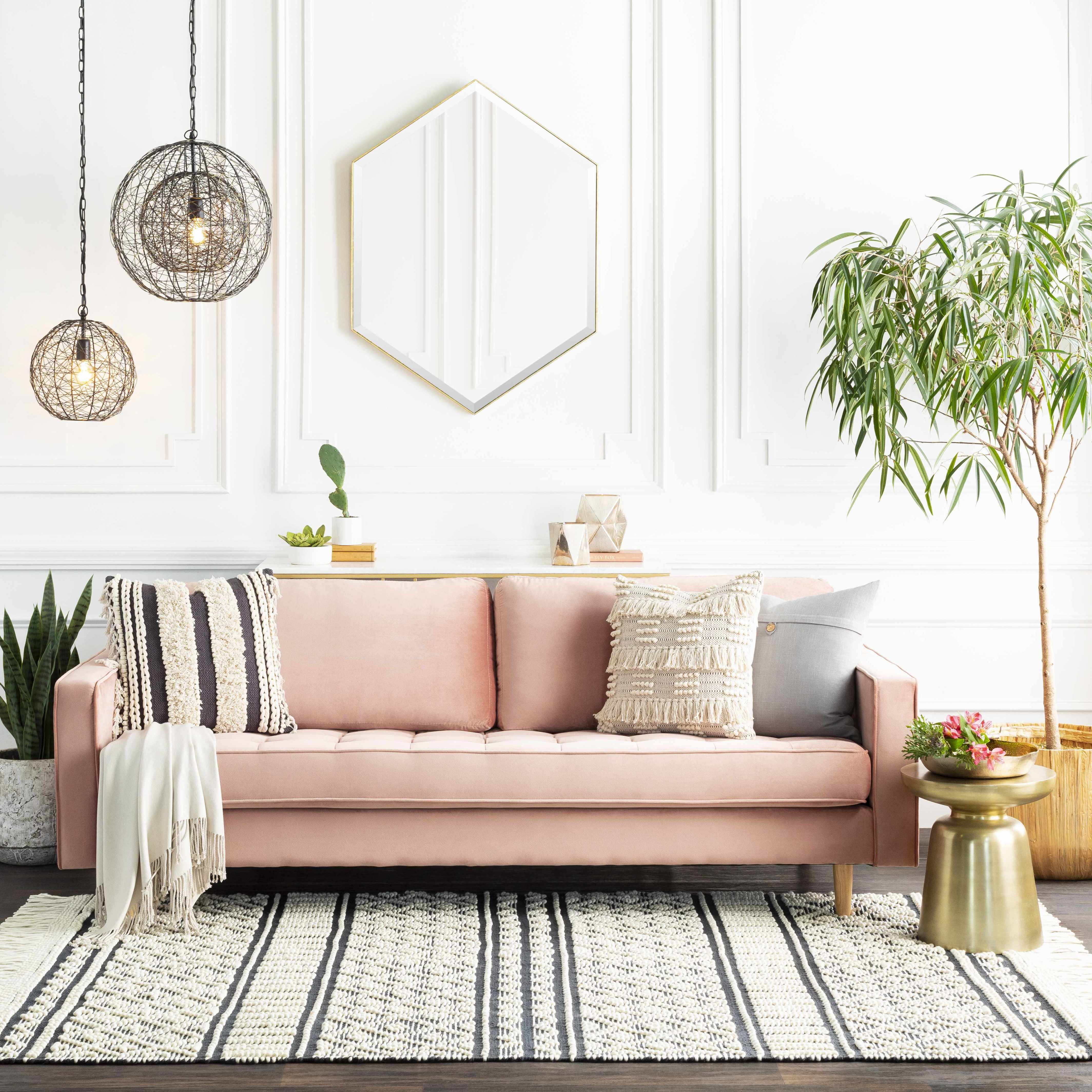 Hauteloom Leon Boho Moroccan Farmhouse Living Room Bedroom Wool Area Rug - Trellis Handmade Bohemian Carpet - Black, White - 8' x 10'