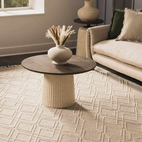 Hauteloom Leonardtown Living Room, Bedroom Area Rug - Traditional, Transitional - Ivory, Peach - 12' x 15'