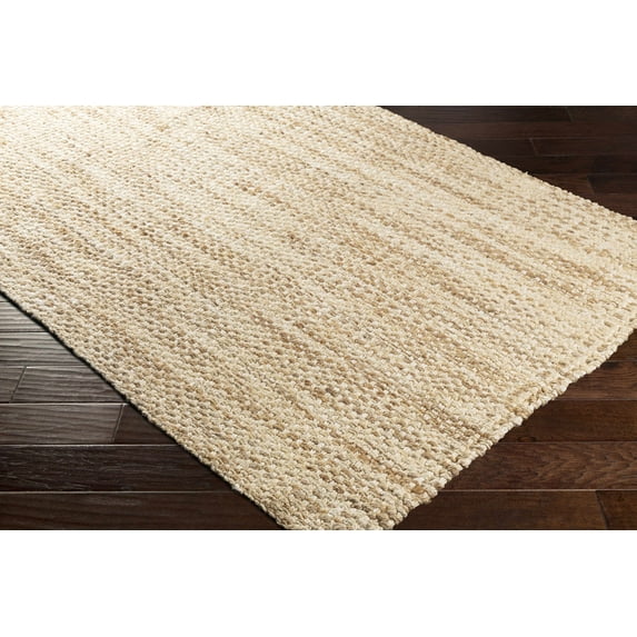 Hauteloom Leyton Jute Living Room, Bedroom Area Rug - Traditional, Transitional - Tan, Ivory - 2' x 3'