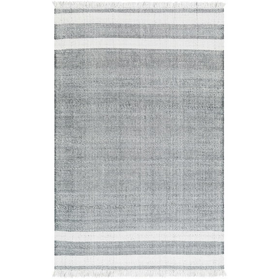 Hauteloom Loic Recycled Material Living Room, Bedroom Area Rug - Gray - 9' x 12'