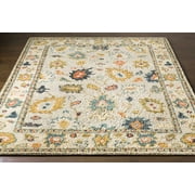 Hauteloom Lordstown Wool Living Room, Bedroom Area Rug - Traditional - High Pile - Beige, Navy, Mustard - 9 x 12