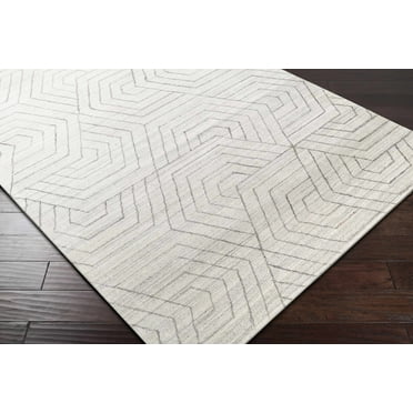Hauteloom Luana Living Room, Bedroom Area Rug - Contemporary - Charcoal, Cream - 2' x 3'