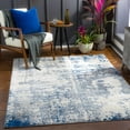 thumbnail image 1 of Hauteloom Lubao Living Room, Bedroom Area Rug - Contemporary - Blue, Charcoal, Light Gray - 7'10" x 10'2", 1 of 8