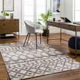 thumbnail image 1 of Hauteloom Luce Recycled Material Living Room, Bedroom Area Rug - Bohemian, Transitional - Off White, Dark Red, Tan - 6' x 9', 1 of 8