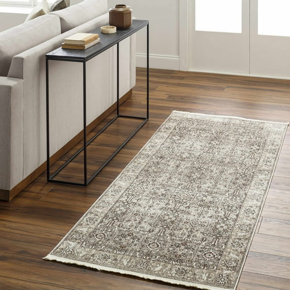 Hauteloom Lugo Hallway, Kitchen Runner Rug - Oriental Traditional Bohemian - Brown - 2'11" x 7'3"