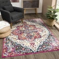 thumbnail image 1 of Hauteloom MARASH Living Room, Bedroom Area Rug - Bohemian, Contemporary, Traditional - Ivory, Purple, Pink - 7'10" x 10', 1 of 7