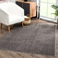 thumbnail image 1 of Hauteloom Machine Washable Solid Shag Rug - Judy Plain Living Room Bedroom Shaggy Area Rug - Fluffy Plush High Pile Carpet - Dark Grey - 5'3" x 7', 1 of 12