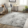 thumbnail image 1 of Hauteloom Maguling Living Room, Bedroom Area Rug - Contemporary - Ivory, Black, Charcoal - 6'7" x 9', 1 of 7