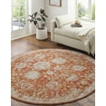 thumbnail image 1 of Hauteloom Manawan Living Room, Bedroom Area Rug - Traditional - Rust, Olive, Denim - 7'10" Round, 1 of 13