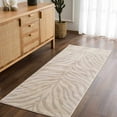 thumbnail image 1 of Hauteloom Manteca Contemporary Animal Zebra Print Runner Rug for Living Room Hallway, Kitchen - Distressed Faded Style - Cream, White, Beige, Gray - 2'7" x 7'3" (2x8), 1 of 16