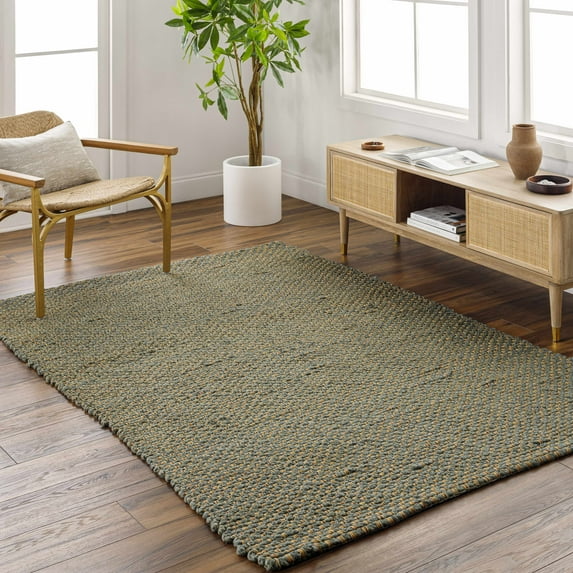 Hauteloom Maral Jute Living Room, Bedroom Area Rug - Contemporary - Cloud Gray - 5' x 7'6"