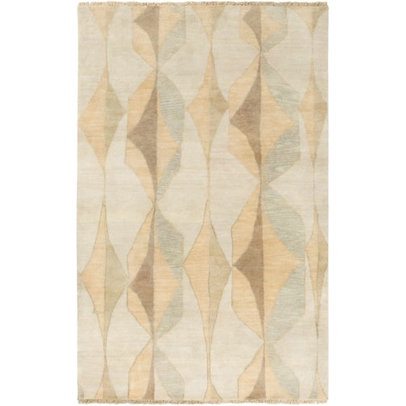 Hauteloom Marblemount Wool Living Room, Bedroom Area Rug - Contemporary - Dark Red, Medium Gray, Light Brown - 2' x 3'