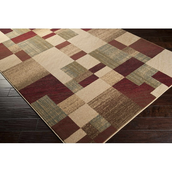 Hauteloom Maumee Hallway, Kitchen Runner Rug - Contemporary - Light Green, Dark Brown, Olive - 2' x 7'5"