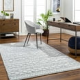 thumbnail image 1 of Hauteloom Meng Recycled Material Living Room, Bedroom Area Rug - Bohemian, Transitional - Off White, Light Slate, Charcoal - 2' x 3', 1 of 8