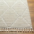 thumbnail image 1 of Hauteloom Mengen Living Room, Bedroom Area Rug - Bohemian, Transitional - High Pile - Ivory - 6'7" x 9', 1 of 7